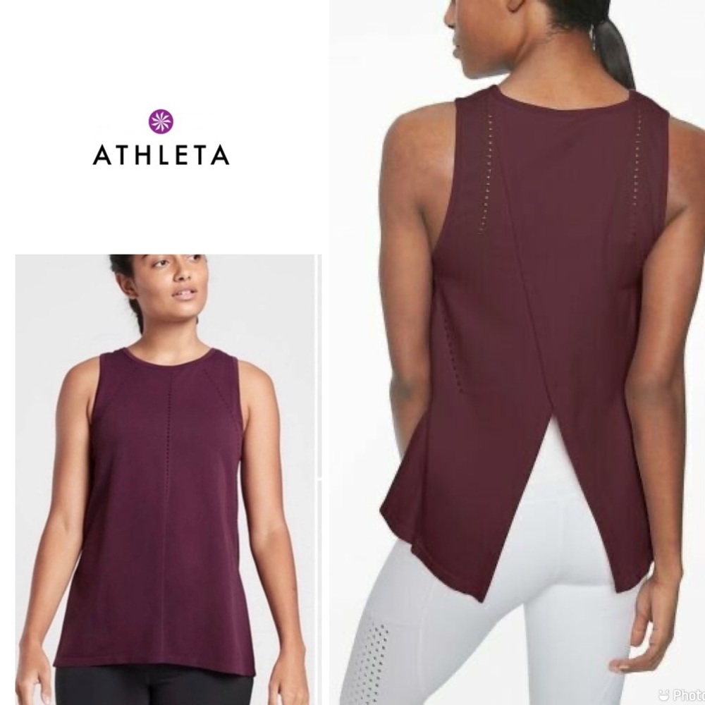 Athleta Foothill Tank - burgundy